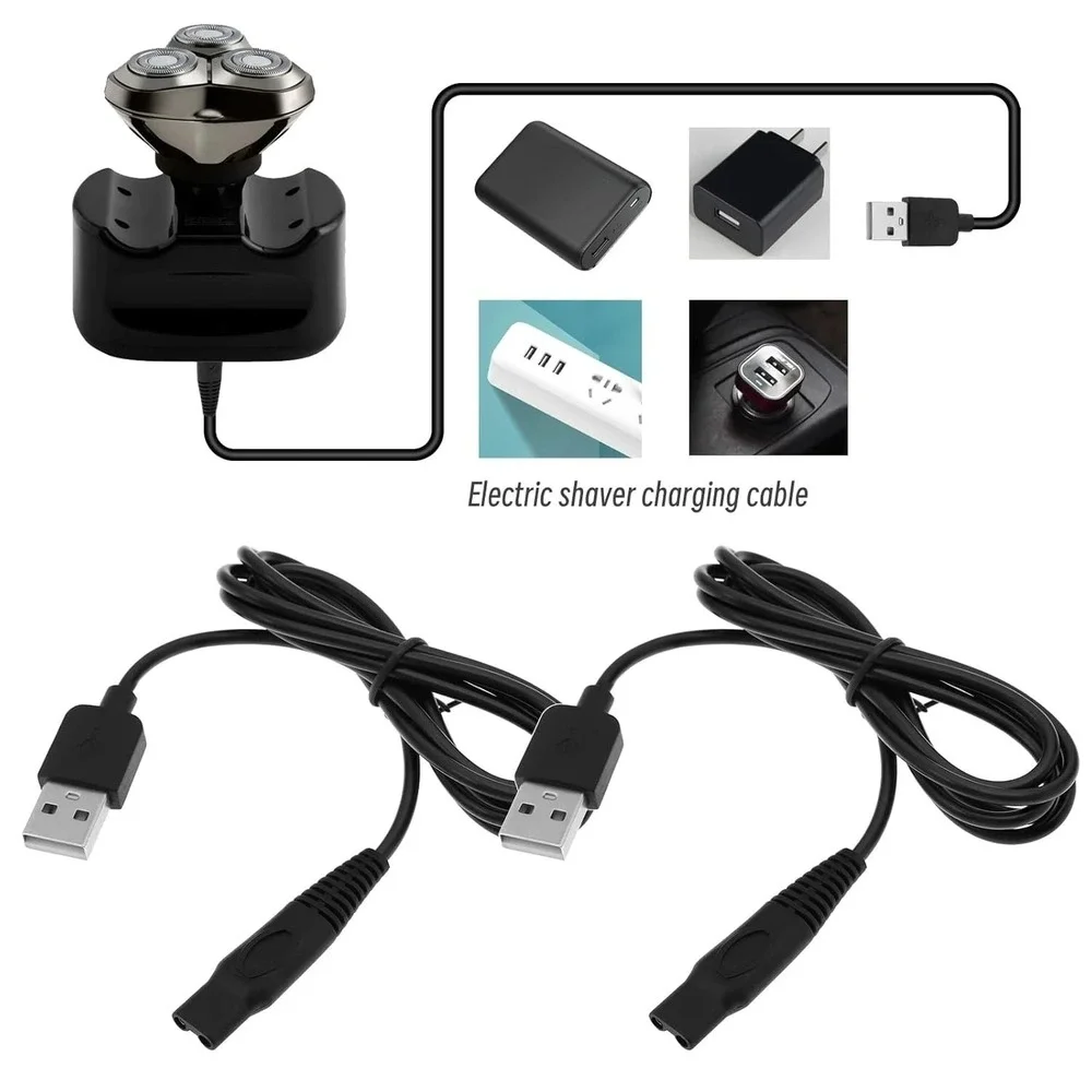 2Pcs The Lord‎ of the Tools 5V Electric Shaver USB Charger Cable Replacement